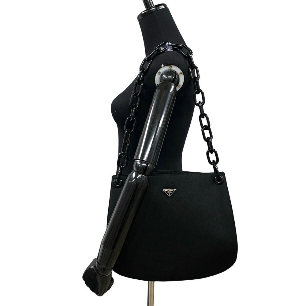 PRADA Black Canvas Shoulder Bag - Picture 2 of 9
